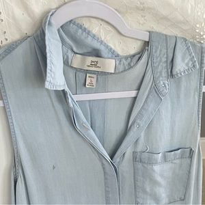 Jean shirt dress size s note small stain